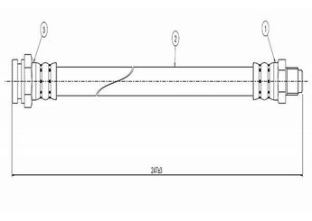 Fren Hortumu Ön Sağ veya Sol CAVO C900 073A  MB857331 MR129749 MB857531