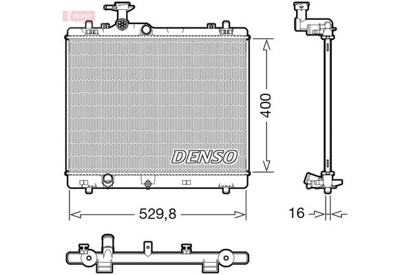 Su Radyatörü  DENSO DRM47043