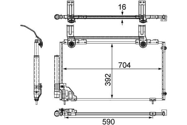 Klima Radyatörü  Honda Stream (RN1/3)(01.2001->)  MAHLE AC 471 000S