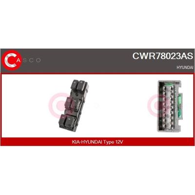 Cam Açma Düğmesi Ön Sol MCAR AN-830