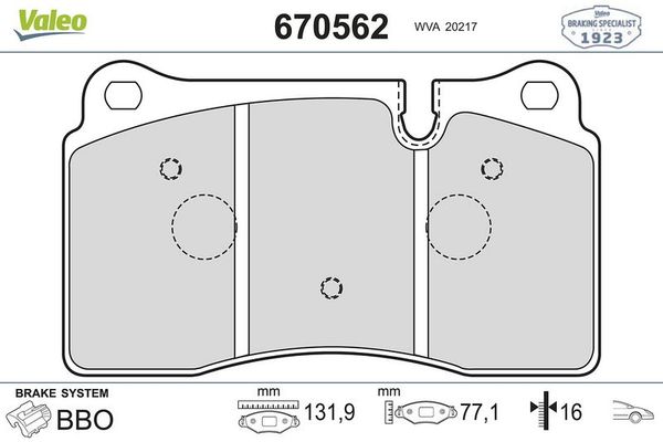 Fren Disk Balata Ön Land Rover Range Rover (LM)(01.2002->)  VALEO 670562