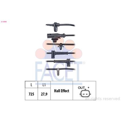 Abs Sensörü Ön Sağ veya Sol Ford Fiesta (CB1)(2008->)  TRW GBS2765