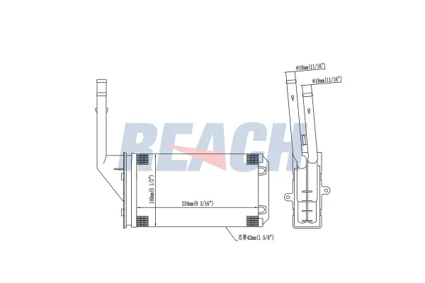 Kalorifer Radyatörü  Citroen AX (03.1987->)  VEKA 41-3306