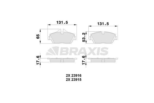 Fren Disk Balata Ön MINI Cabrio (R57)(2008->)  BRAXIS AA0031