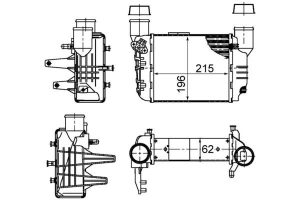 Turbo Radyatörü  Audi A4 Sedan (8E)(04.2003->)  MAHLE CI 381 000S
