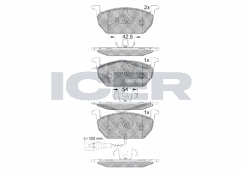 Fren Disk Balata Ön KALE BALATA 21885 206 05 ANS KD11  5Q0698151C 5Q0698151H 5Q0698151E 5Q0 698 151 C JZW698151AS JZW 698 151 AS