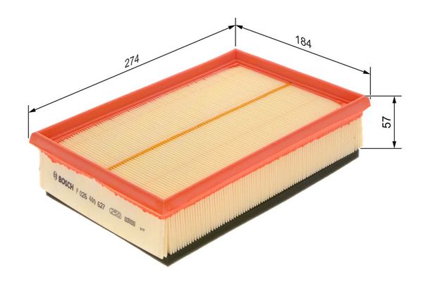 Hava Filtresi  Volkswagen Polo III Classic (6V2)(10.1995->2002)  BOSCH F 026 400 627