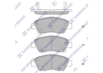 Fren Disk Balata Ön SANGSIN SP1463  45022TF0G02 45022SZTG00 45022TF0G01 45022TK6A00 45022TM0T00 45022TM8G00