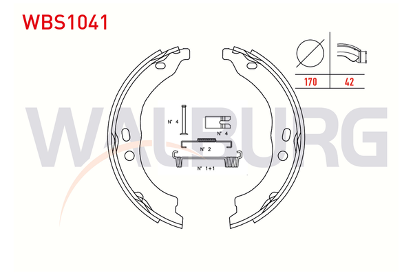 El Fren Balatası  Fiat Ducato Kamyonet 30 (290)(04.2014->)  WALBURG WBS1041