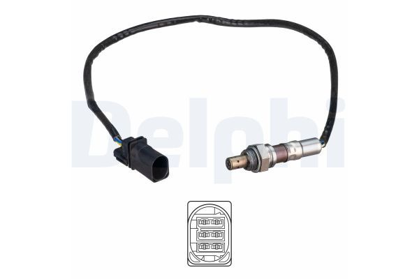 Oksijen (Lambda) Sensörü  Audi A3 Sportback (8PA)(09.2004->)  DELPHI ES21291-12B1