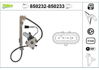 Cam Krikosu Arka Sol VALEO 850232  51707609 51736641