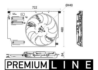 Radyatör Fan ve Motoru  MAHLE CFF 532 000P  1742764641 17427646410 7646410