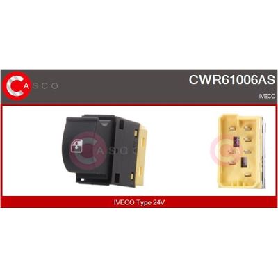 Cam Açma Düğmesi Ön Sağ IVECO ORJINAL 504266994