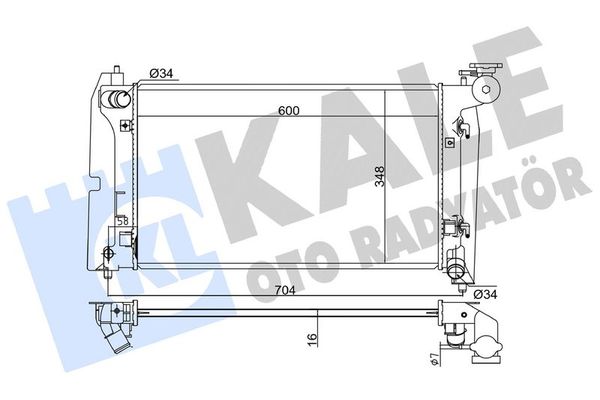 Su Radyatörü  Toyota Corolla Combi SW (E12)(2002->)  KALE 352700