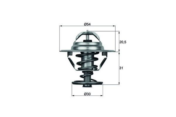Termostat 88 °C  Saab 9-3 5 Kapı (1998->)  MAHLE TX 10 88D