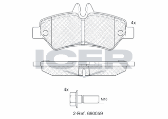 Fren Disk Balata Arka WONGA 27939  2E0698451 60085C 2E0 698 451 2E0698451H 2E0 698 451 H