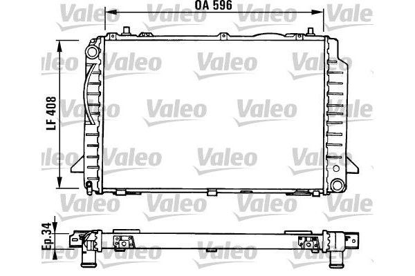 Su Radyatörü  Audi 80 (08.1991->)  VALEO 731429