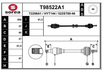 Aks Komple Ön Sağ ASPART 1DSH1279  495001M110 495002H112 495002L110 495002L112 495002L210