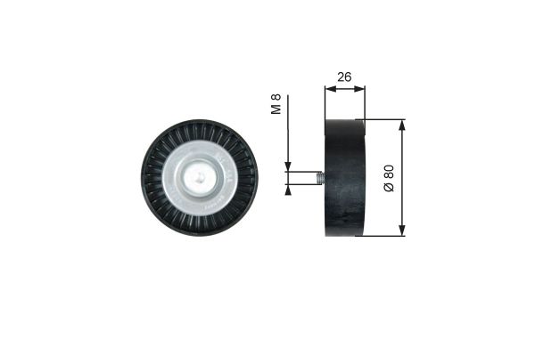 Vantilatör Kayış Gergi Rulmanı  Volvo XC70 (04.2007->)  GATES T36367