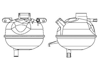 Radyatör Yedek Su Deposu  MAHLE CRT 7 000S  1304231 9129478 09129478 1304648 90410058