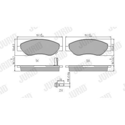 Fren Disk Balata Ön JURID 573205J