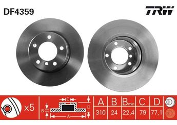 Fren Disk Ayna Ön Sağ ve Sol TRW DF4359  34116864059 34116756745 34 11 6 756 745 34116764021 34 11 6 764 021 34 11 6 864 059 6756745 6 756 745 6764021 6 764 021 6864059 6 864 059