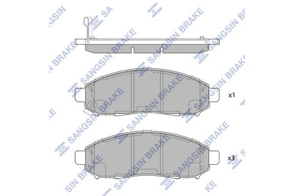 Fren Disk Balata Ön Nissan Navara Pickup (D40M)(05.2005->)  SANGSIN SP1460