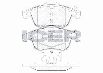 Fren Disk Balata Ön MANDO MBF010146A  MBF010146 410600011R 41 06 000 11R 410600311R 41 06 003 11R 410602309R 41 06 023 09R 410605055ROE 41 06 050 55R-OE 410607585R 41 06 075 85R 8660000764 86 60 000 764 8660004533 86 60 004 533