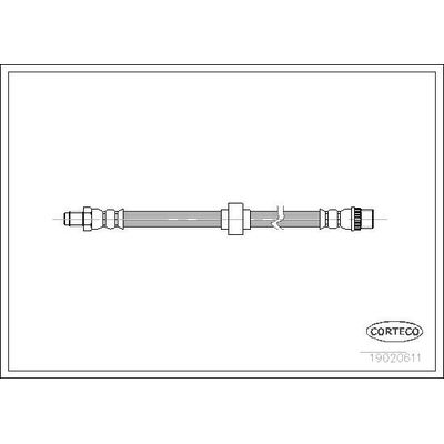 Fren Hortumu Ön Sağ veya Sol Renault Laguna (B56)(04.1994->)  CORTECO 19020611