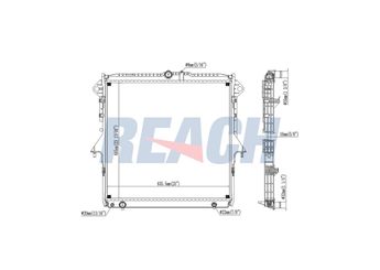 Su Radyatörü  EUROCRAFT EU F24268-025  AB398005AD 1726084 1730568 2117278 5246502 5279614 AB398005AC AB398005AG UK0115200B UK0115200C UK0115200D