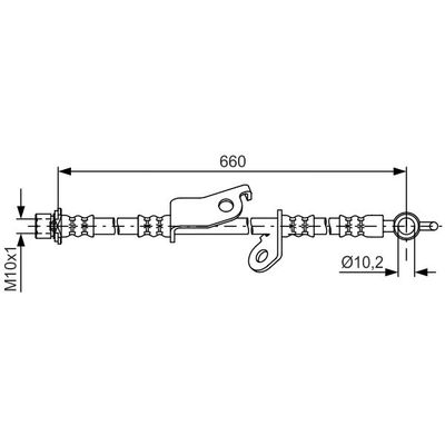 Fren Hortumu Ön Sağ Toyota Auris (E15)(10.2006->)  BOSCH 1 987 481 640