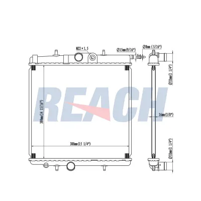 Su Radyatörü  Peugeot 206 + (02.2009->)  KALE 2039011AB