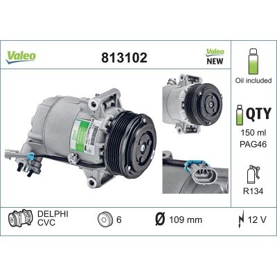 Klima Kompresörü  Opel Astra H S.Wagon (2004->)  VALEO 813102