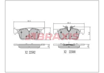Fren Disk Balata Arka BRAXIS AA0697  31423653 31665837 31423654 31687502