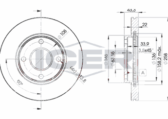 Fren Disk Ayna Ön Sağ ve Sol BOSCH 0 986 478 892  986478892 1148202 1 148 202 1320585 1 320 585 1323620 1 323 620 1373771 1 373 771 1388256 1 388 256 1808479 1 808 479 3049893 3 049 893 3555344 3 555 344 3573537 3 573 537 4077455 4 077 455 98AX1125B1F 98AX-1125-B1F DD323325X DD32-33-25X DD593325X DD59-33-25X DD633325X DD6-333-25X
