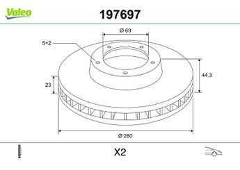 Fren Disk Ayna Ön Sağ ve Sol VALEO 197697  197697 517122V000 51712-2V000 517123X000 51712-3X000 517124V000 51712-4V000 51712A6000 51712-A6000 51712A7000 51712-A7000