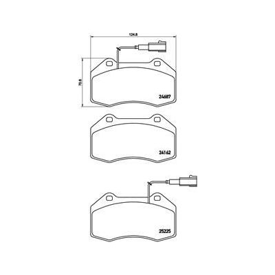 Fren Disk Balata Ön Abarth 500 (150)(2008->)  BREMBO P 23 139