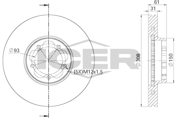 Fren Disk Ayna Ön Sağ ve Sol MAGNETI MARELLI 360704038600