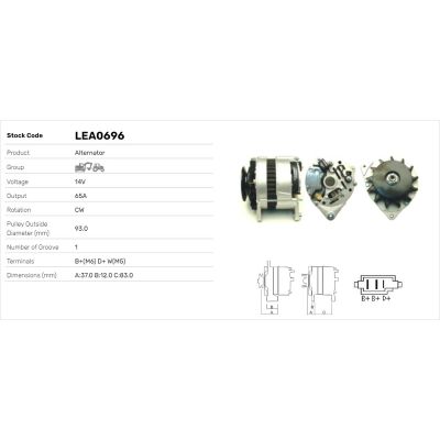Alternatör  LUCAS ELEKTRIK LEA0696
