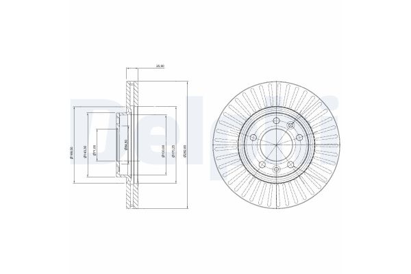 Fren Disk Ayna Ön Sağ ve Sol Citroen XM 5 Kapı (10.1989->)  DELPHI BG3835C