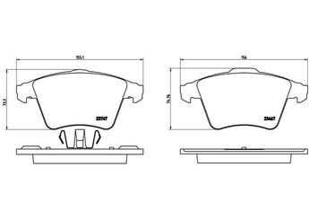 Fren Disk Balata Ön BREMBO P 85 106  7H0698151B