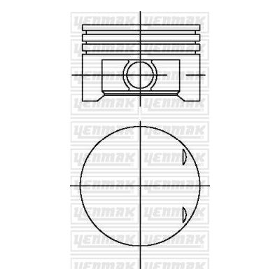 Piston (75.00MM-0.50)  YENMAK 39-03969-050