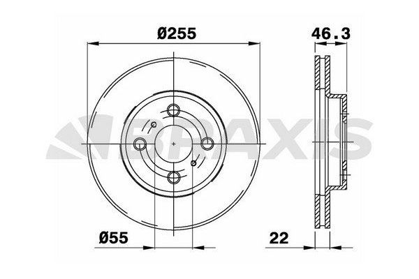 Fren Disk Ayna Ön Sağ ve Sol Toyota Yaris (KSP1/NLP1/NSP1)(2011->)  BRAXIS AE0297
