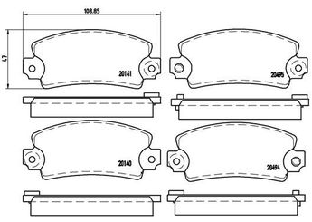 Fren Disk Balata Ön BREMBO P 68 001  7701202954 9938109 6001551623 8455000902 8455200321 8455200355 8455454894 7701200247 7701201315 7701201470 7701201716 7701202903 7701348683 7701348684 7701348863