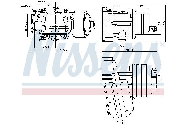 Motor Yağ Soğutucu  Audi A6 Avant (4G5)(05.2011->)  NISSENS 91315