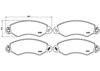 Fren Disk Balata Ön BREMBO P B1 002  545990001 545990027 C00005576 C00005577 C00013517