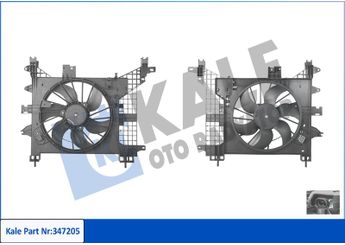 Radyatör Fan ve Motoru  KALE 347205  8200880555 214814567R