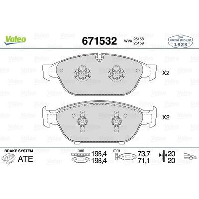 Fren Disk Balata Ön VALEO 671532
