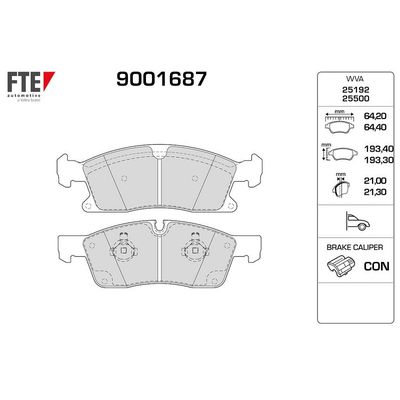 Fren Disk Balata Ön Mercedes GL -Serisi (BM 166)(07.2012->)  FTE 9001687