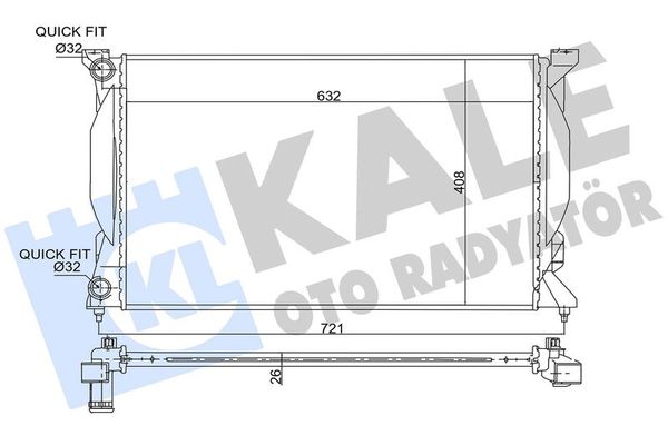 Su Radyatörü  Audi A4 Avant (8E)(11.2004->)  KALE 353700